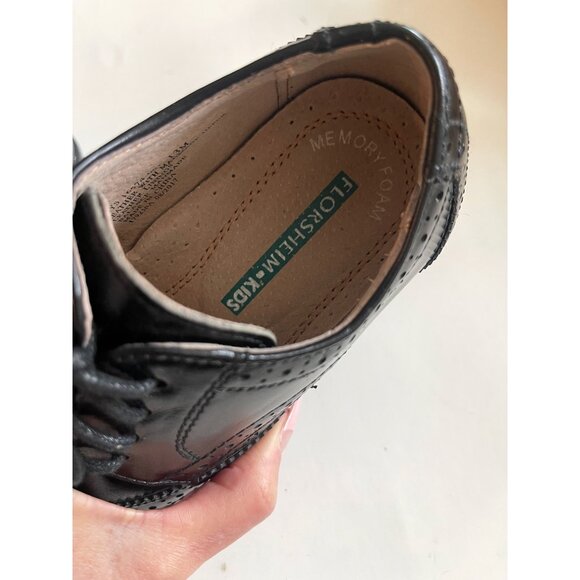 Florshein Midtown Little Boys Leather Oxfords Sz 13M Black - Picture 5 of 8